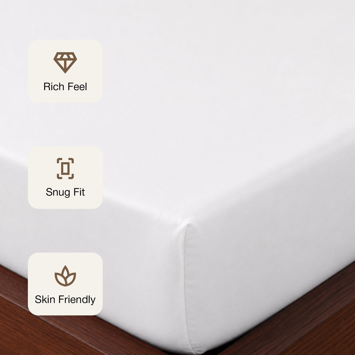 Fort Sublime - Solid Fitted Bedsheet (White)