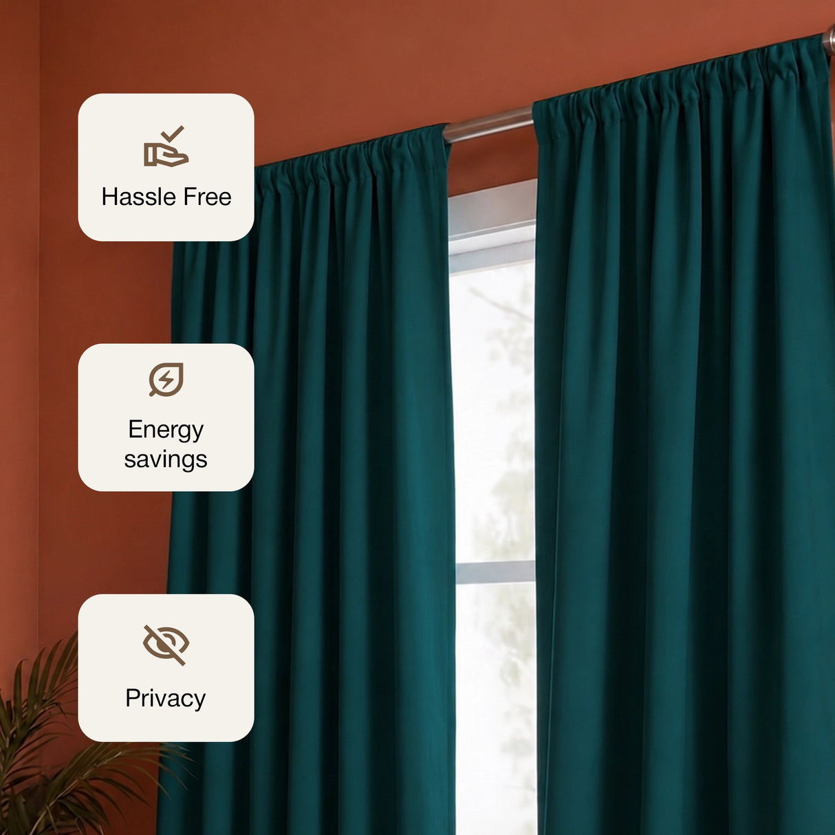 Fort Essential - Rod Pocket Blackout Curtain (Rama Green)