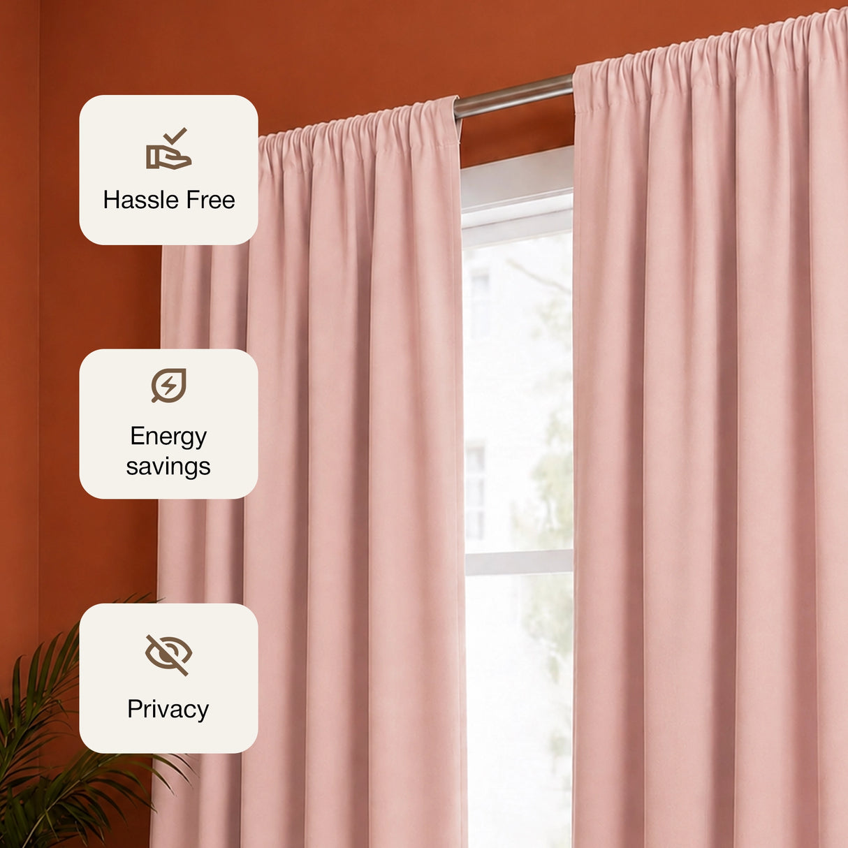 Fort Essential - Black Backing Blackout Curtain