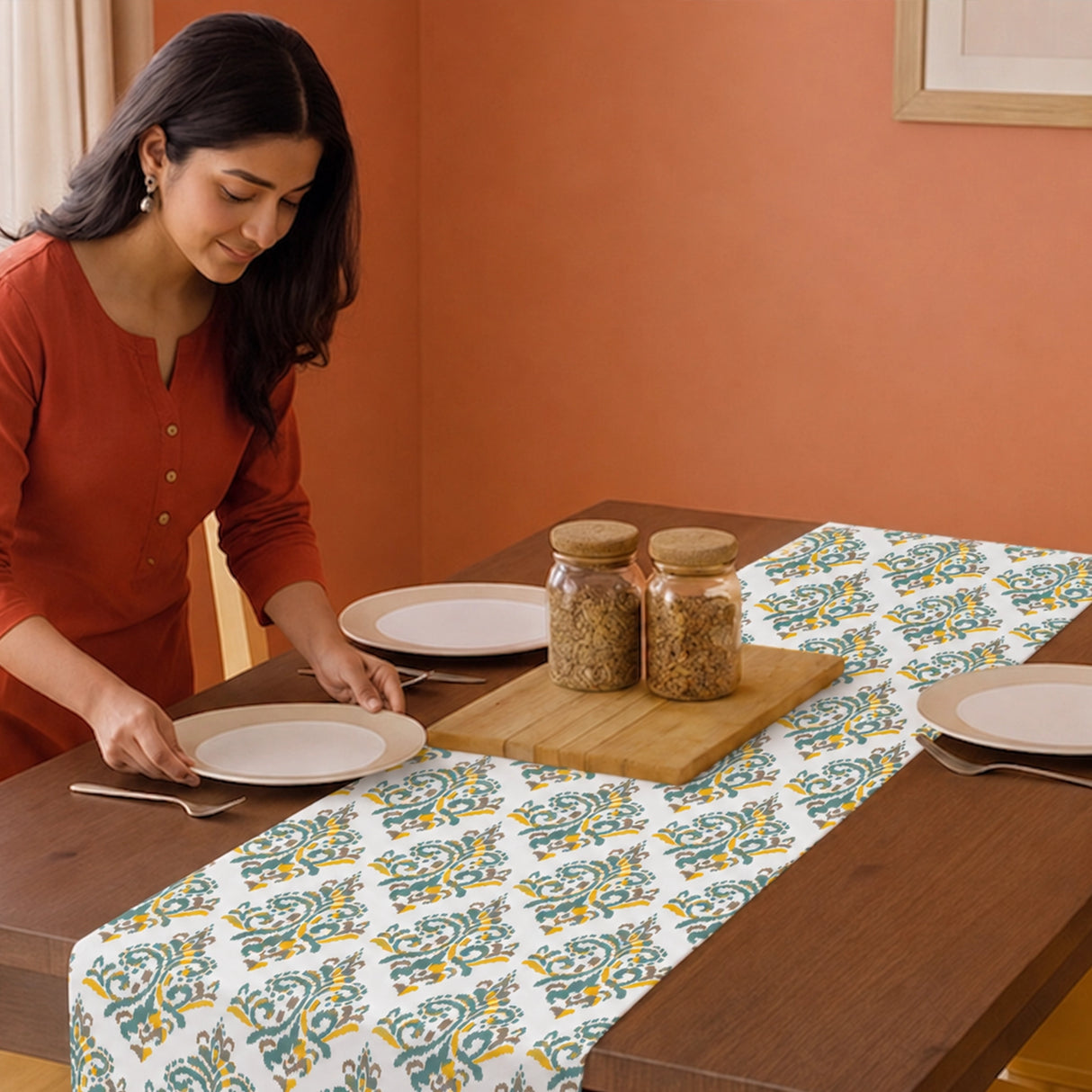 Imprimer Ikat - Printed Table Runner (Yellow)