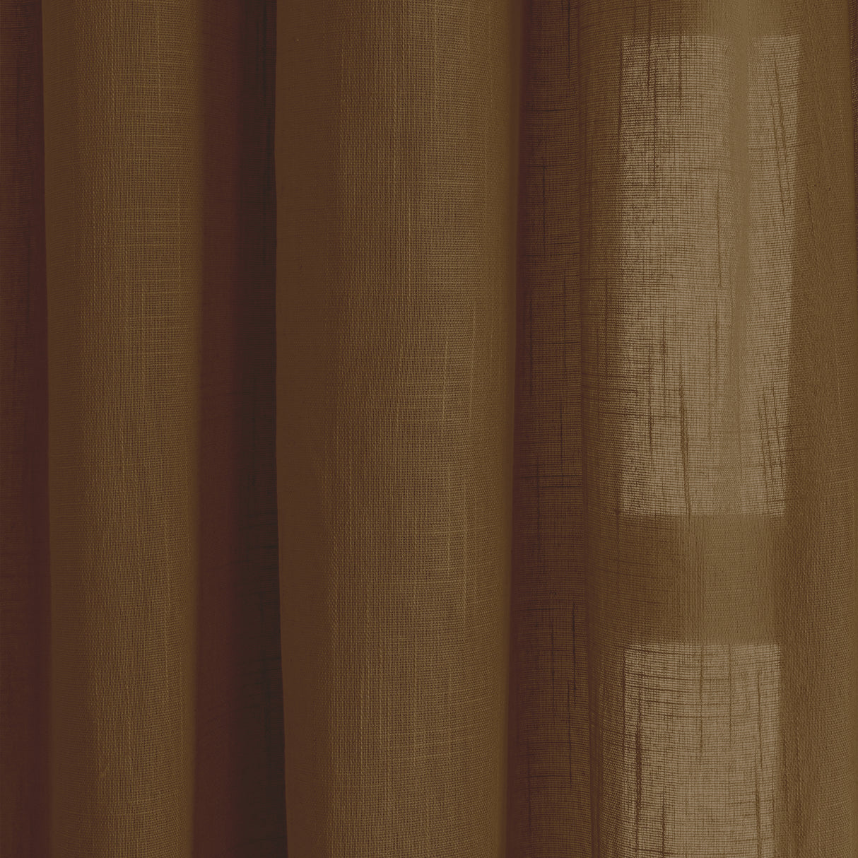 Fort Absolute - Twist Tab Top Sheer Curtain (Dark Brown)