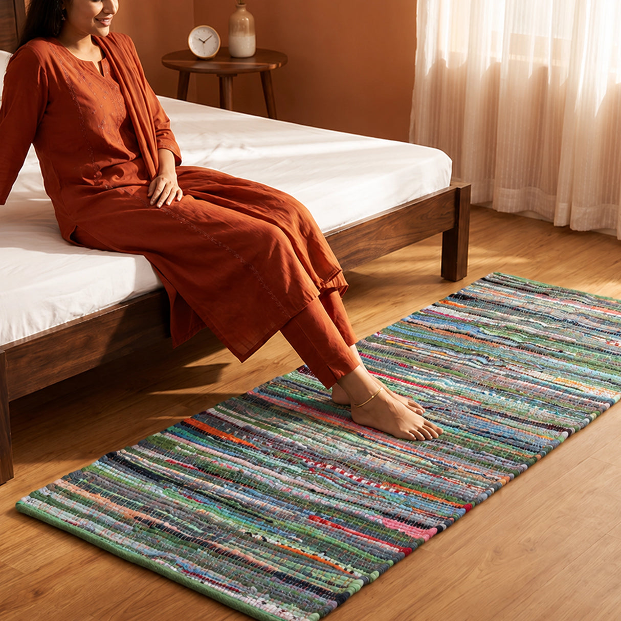 Earthology Harmony - Recycled Runner Rug (Multi-Green)