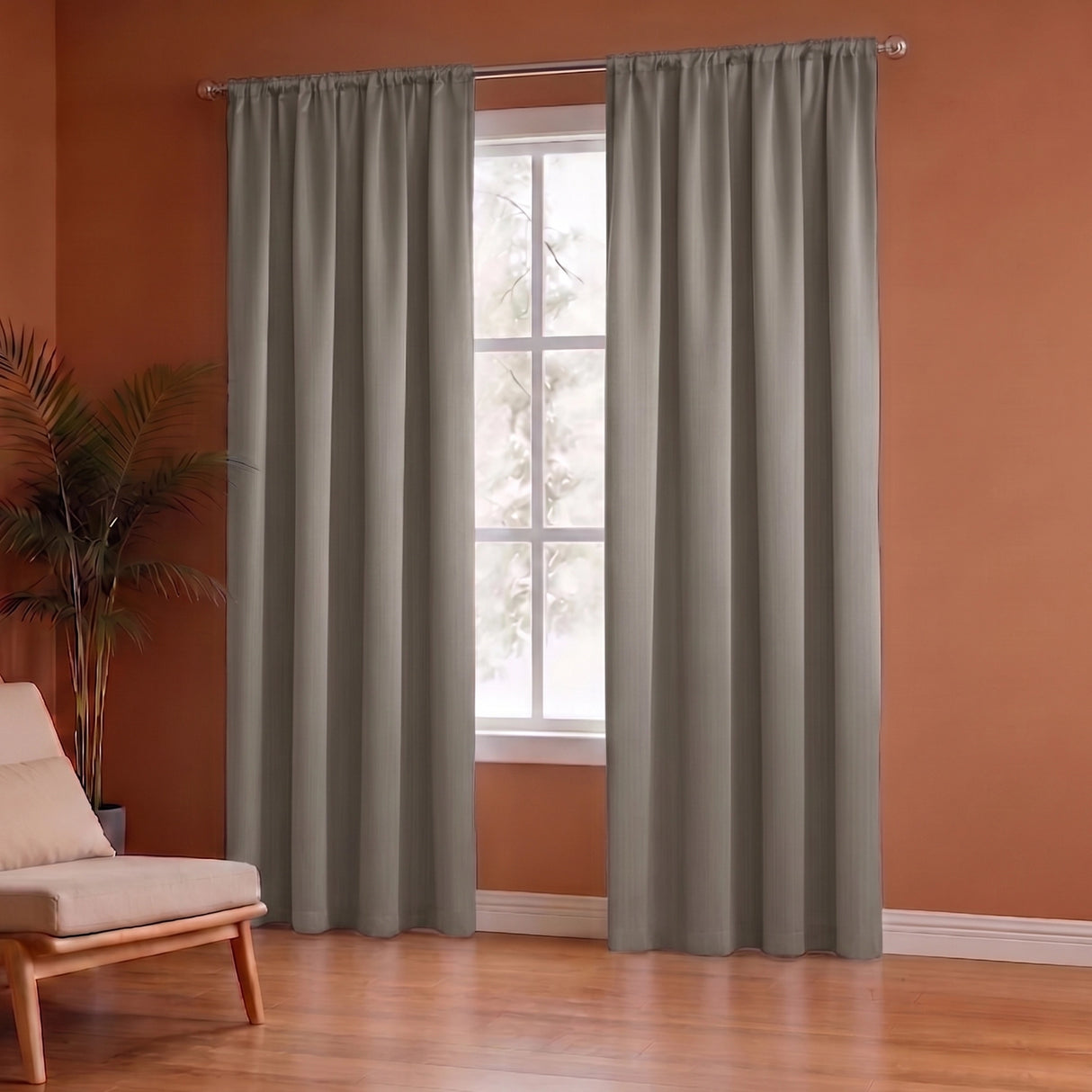 Fort Essential - Rod Pocket Blackout Curtain (English Grey)