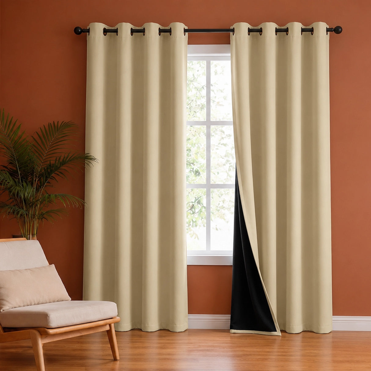 Fort Essential - Black Backing Blackout Curtain
