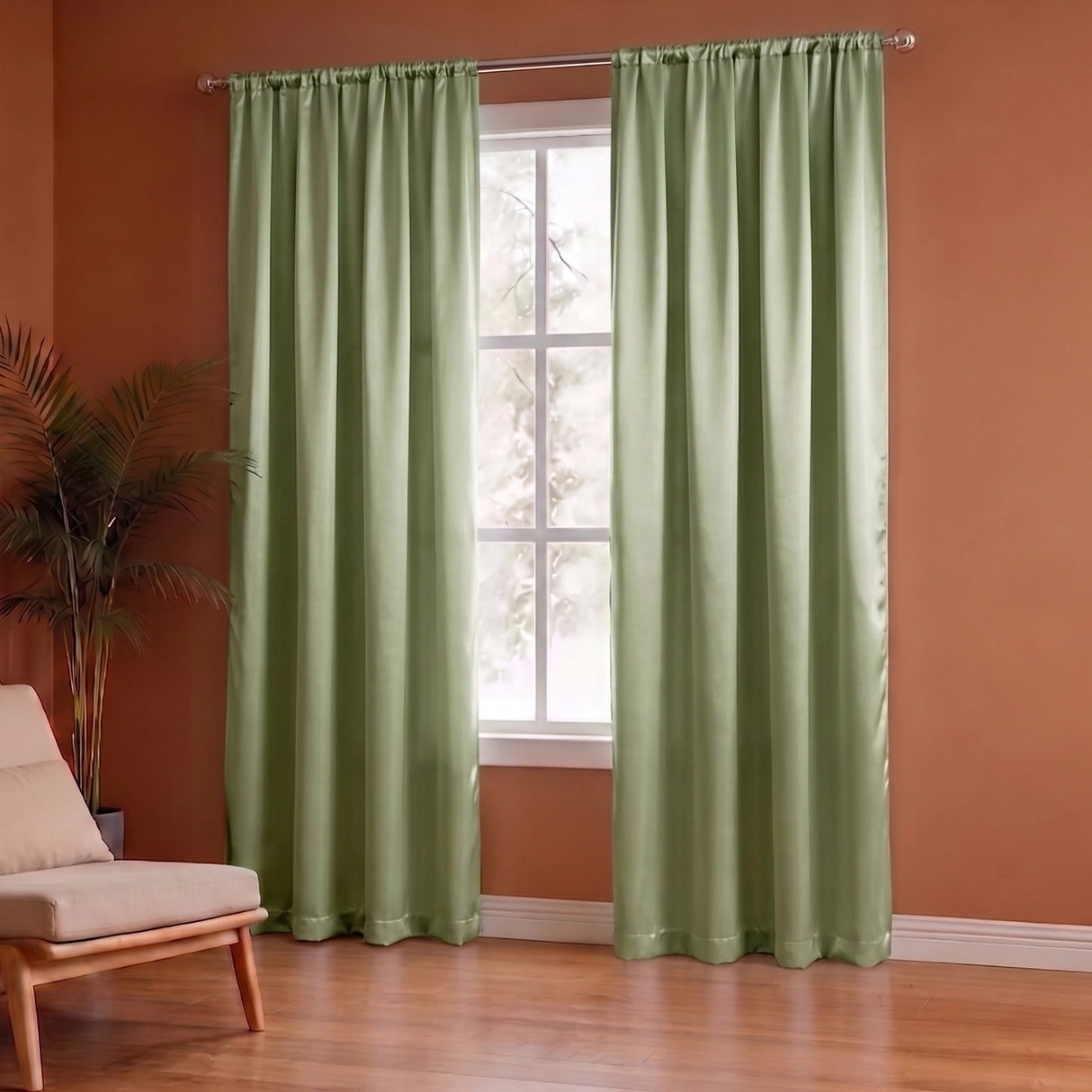 Fort Essential - Rod Pocket Blackout Curtain (Avacado Green)
