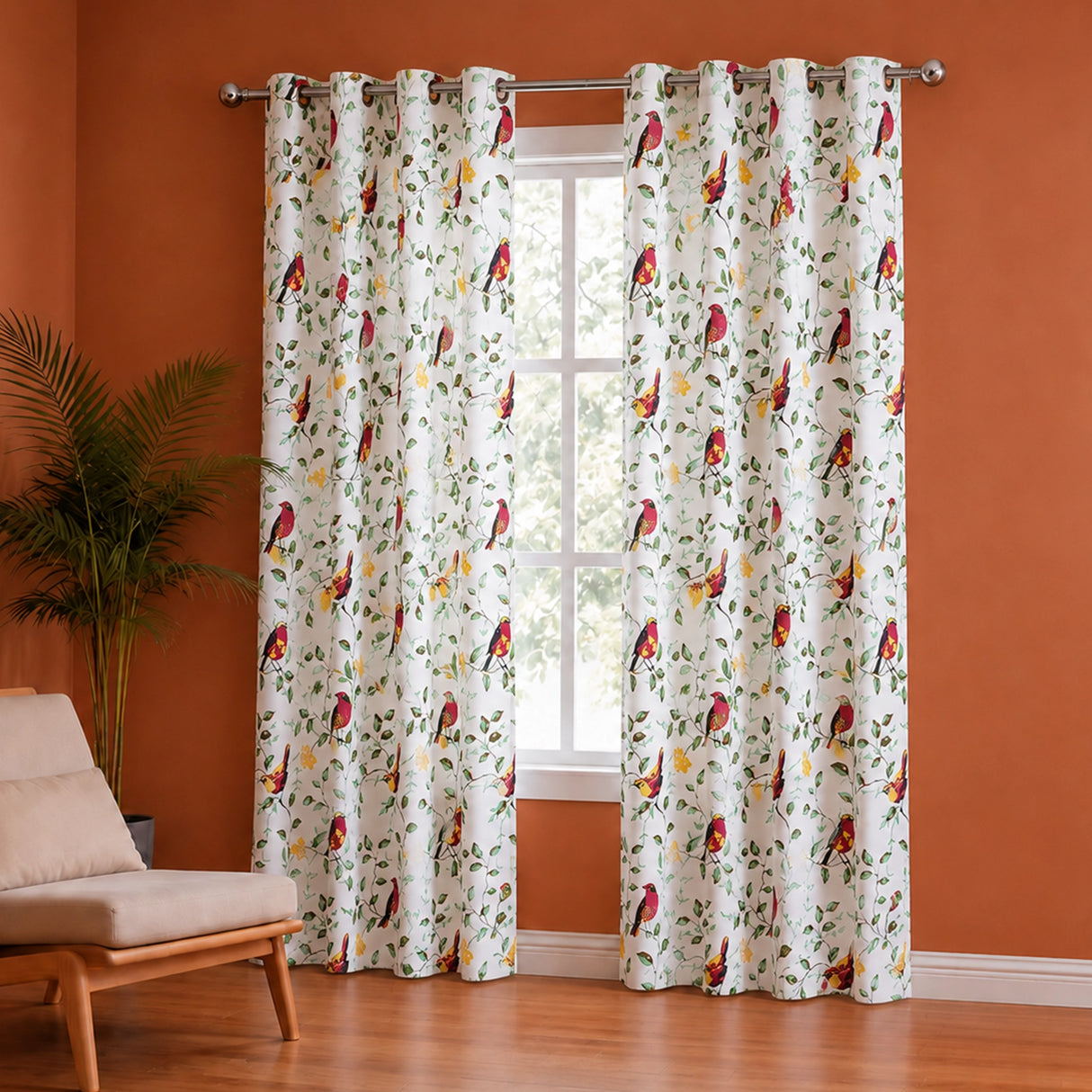 Multicolor Little Wings Eyelet Duck Curtain