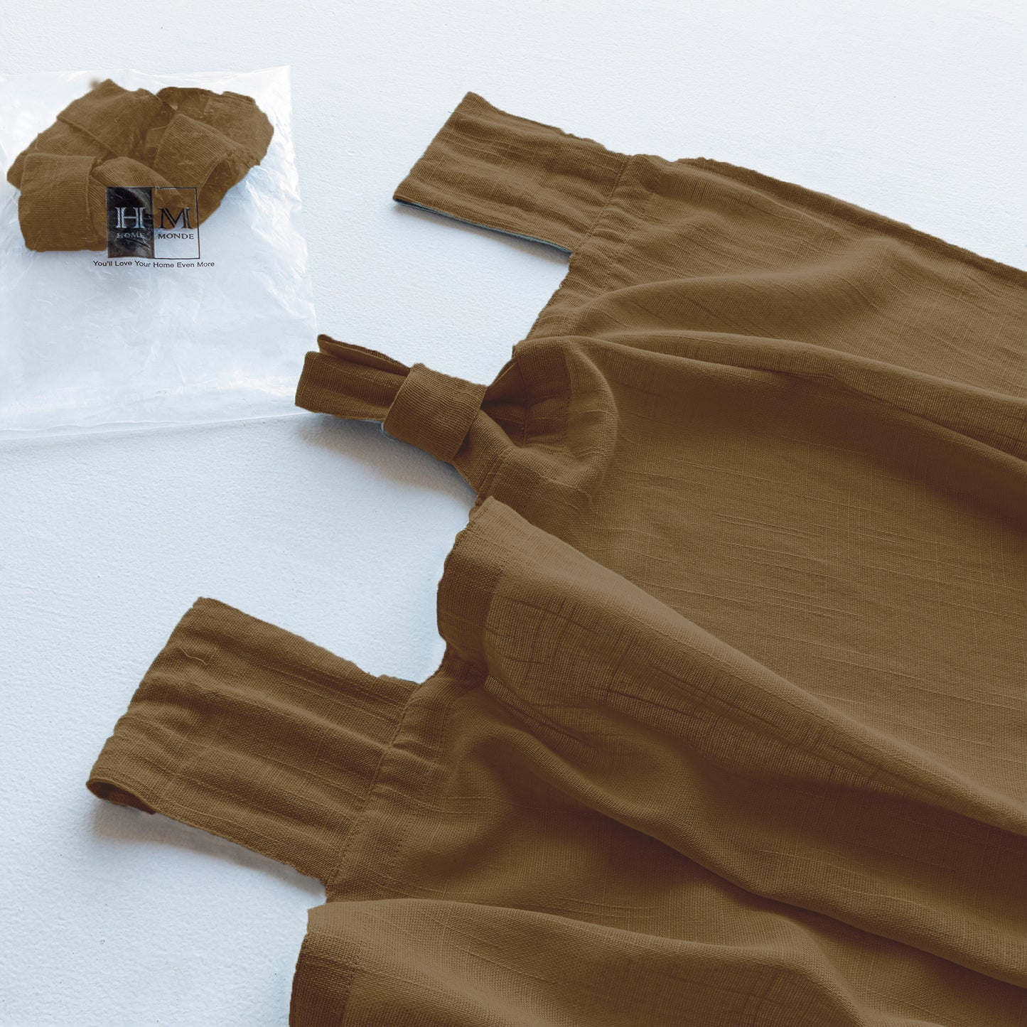 Fort Absolute - Twist Tab Top Sheer Curtain (Dark Brown)