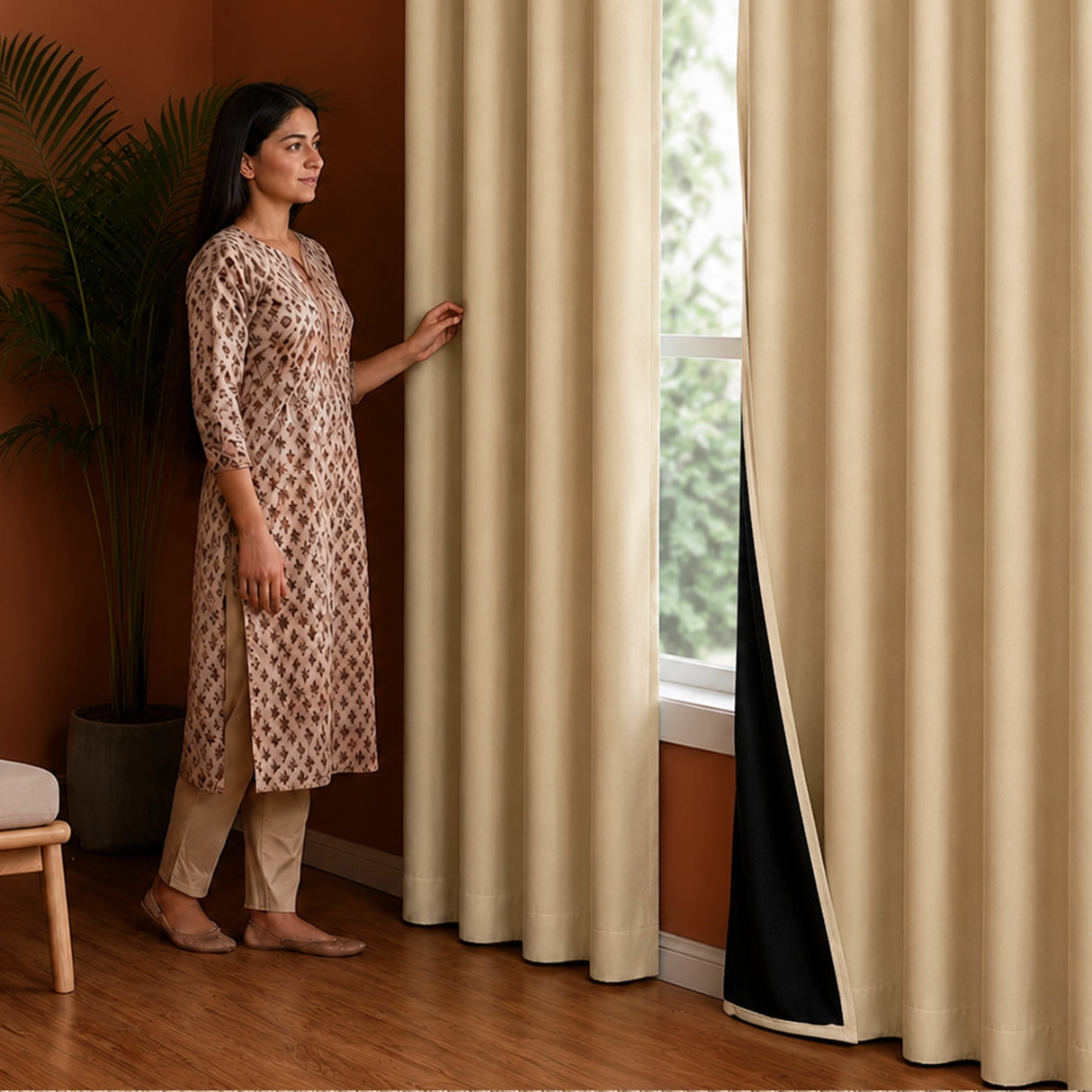 Fort Essential - Black Backing Blackout Curtain