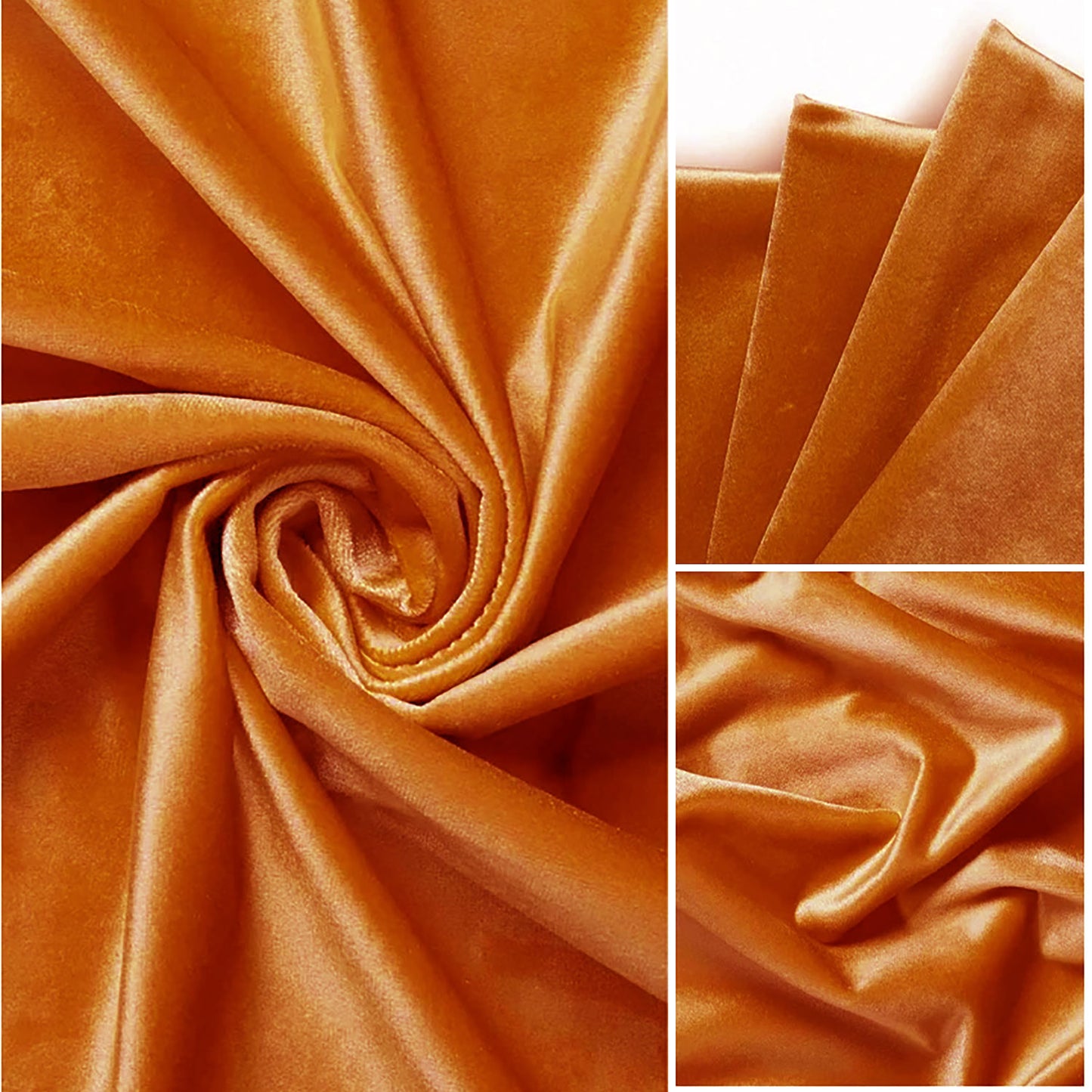 Fort Royal - Rod Pocket Velvet Curtain (Orange)