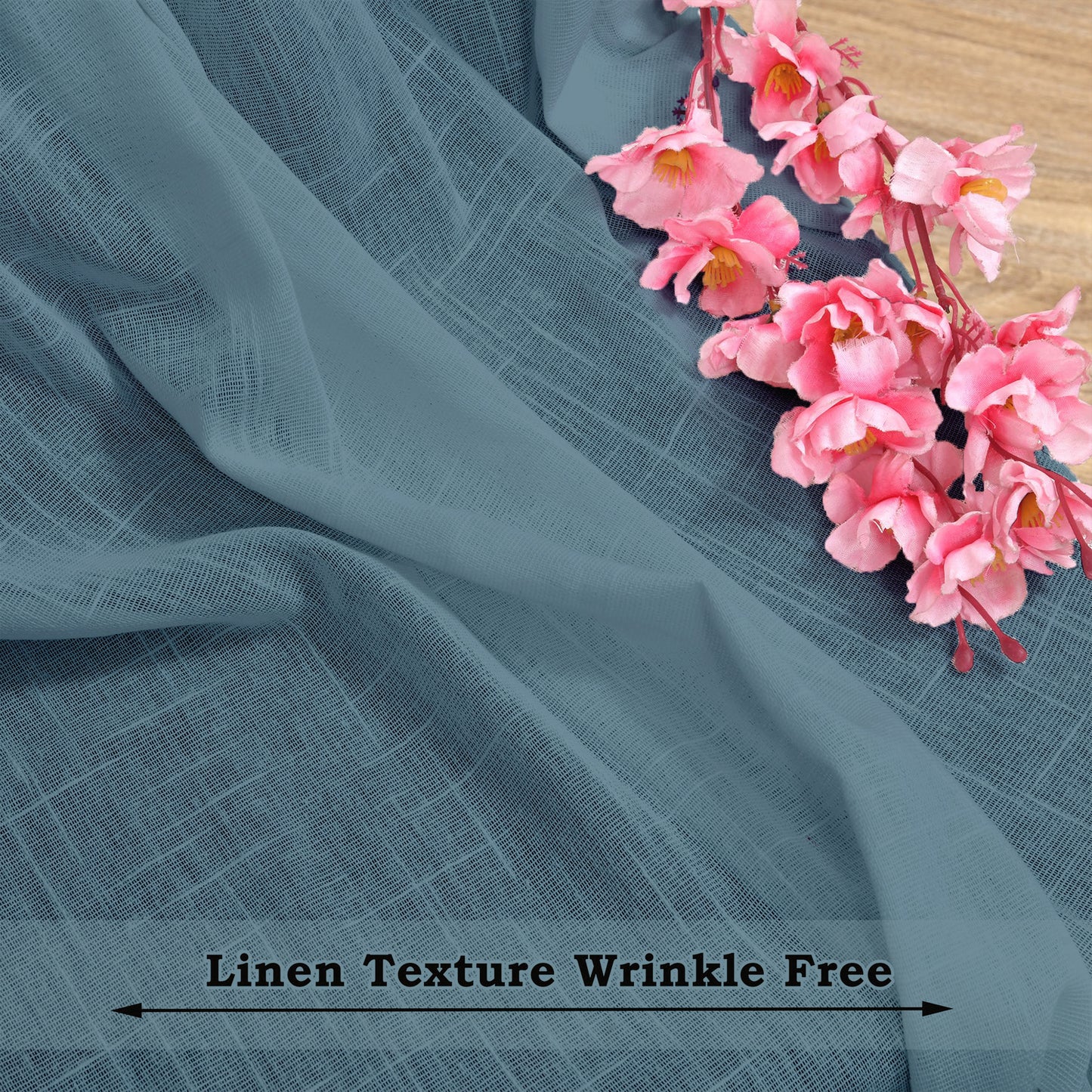 Fort Absolute - Back Tab Sheer Curtain (Denim Blue)