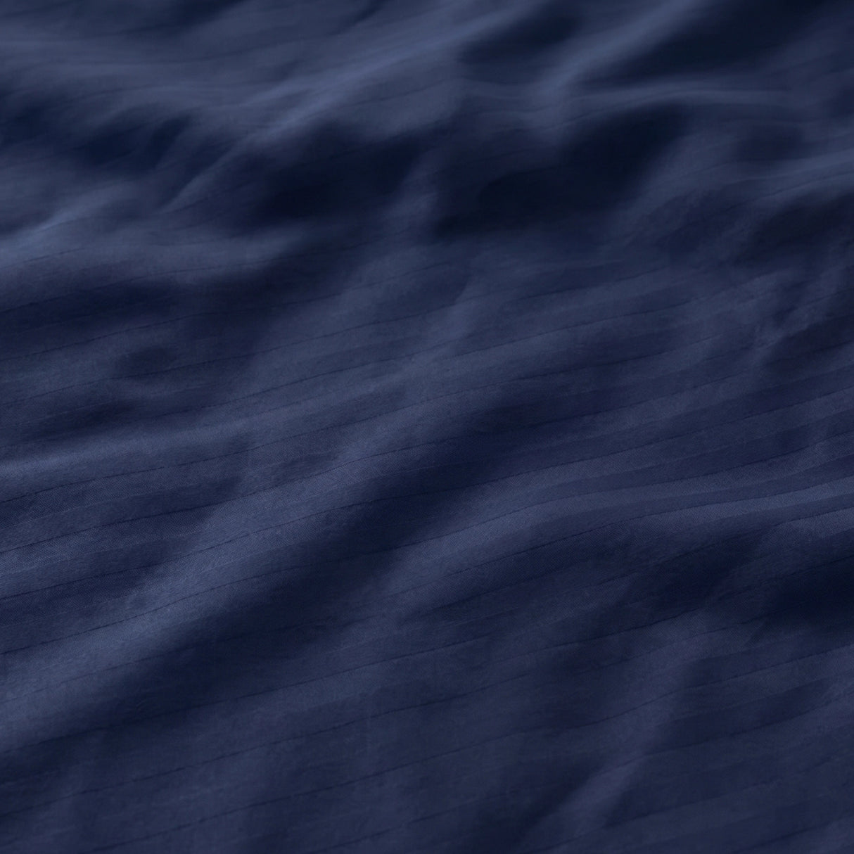 Breton Doze - Satin Stripe Reversible Dohar Blanket (Dark Blue)