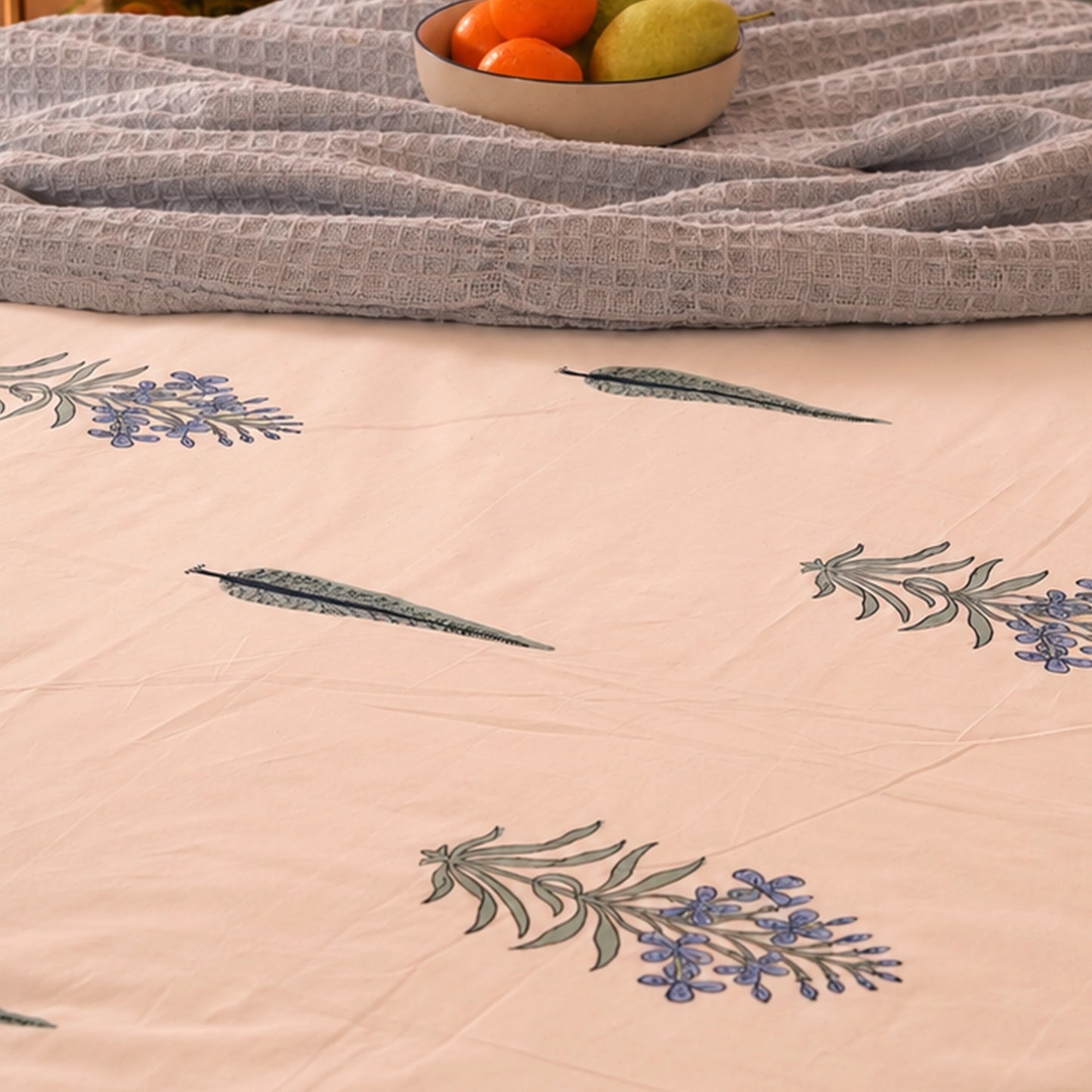 Gentle Bud - Handblock Bedsheet