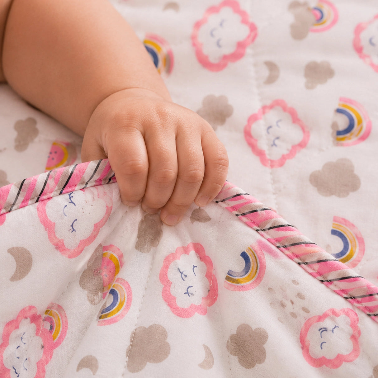 Baby Pink Cloudnine - Printed Baby Blanket