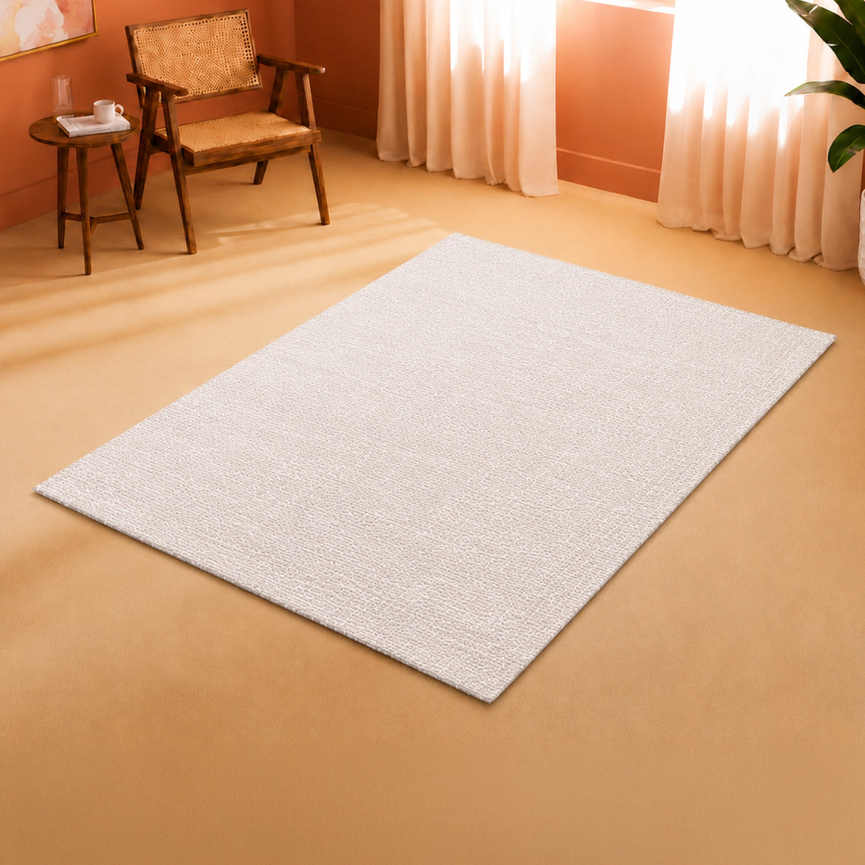 Tessitura Chromatic - Herringbone Cotton Rug (White)