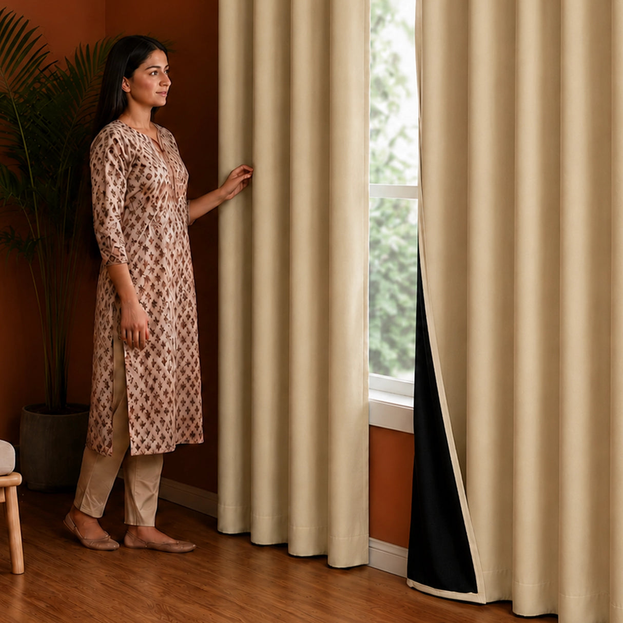 Fort Essential - Black Backing Blackout Curtain