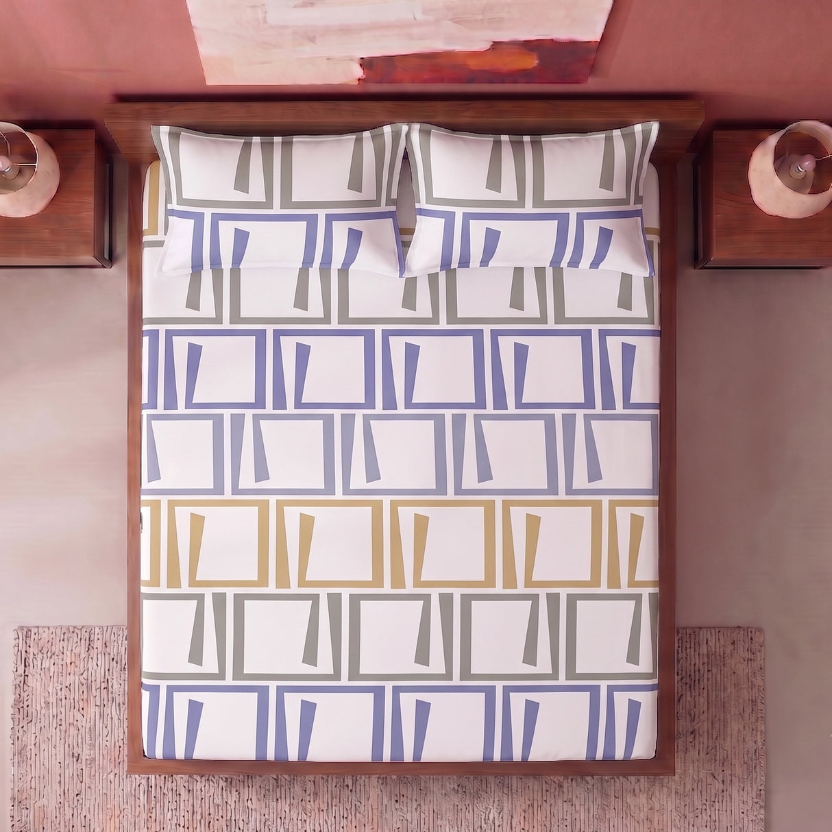 Imprimer Modern Maze - Printed Fitted Sheet
