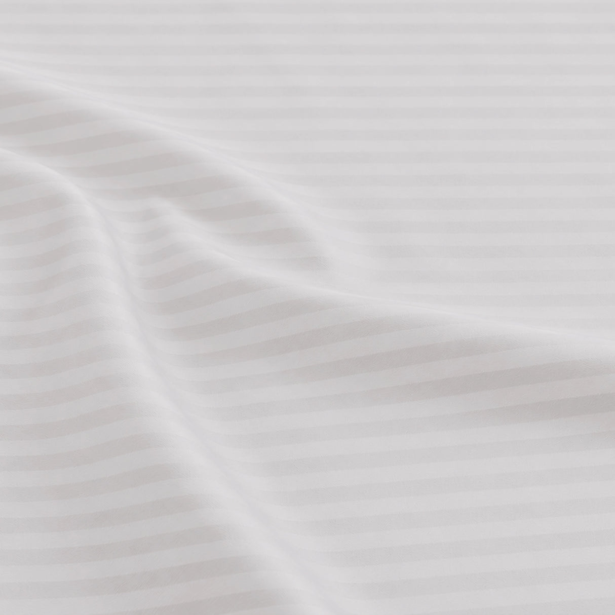 Breton Doze - Satin Stripe Reversible Dohar Blanket (White)