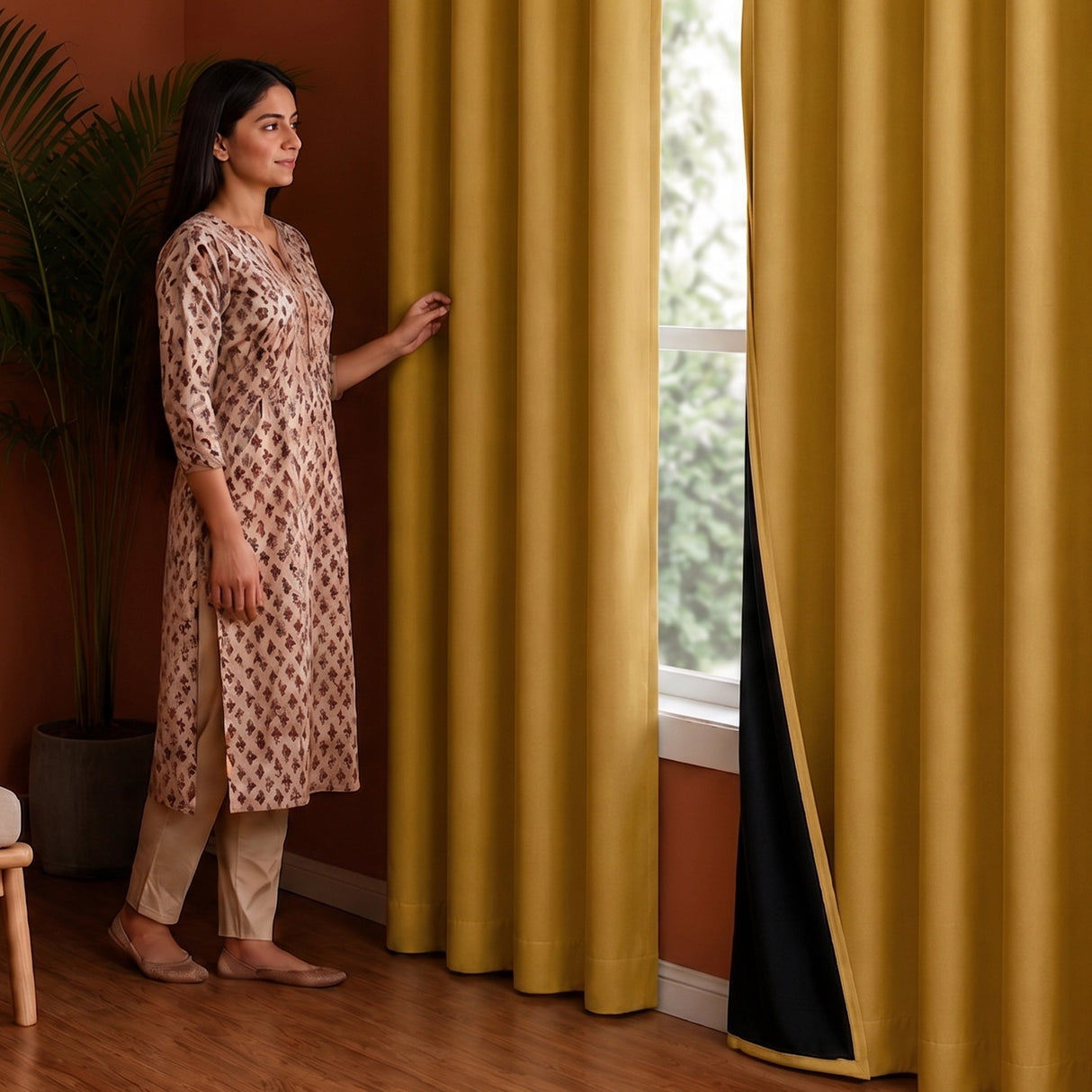 Fort Essential - Black Backing Blackout Curtain