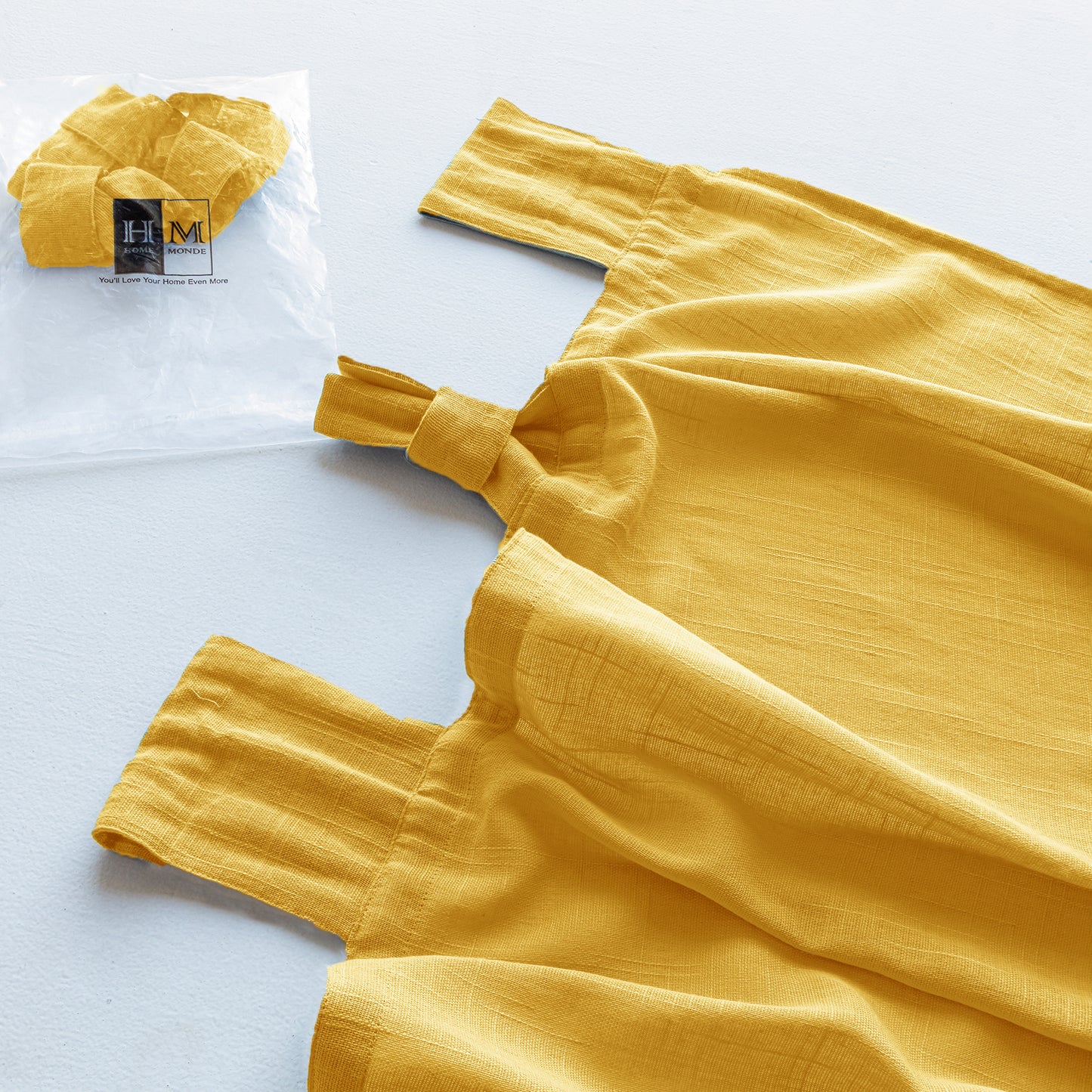 Fort Absolute - Twist Tab Top Sheer Curtain (Yellow)