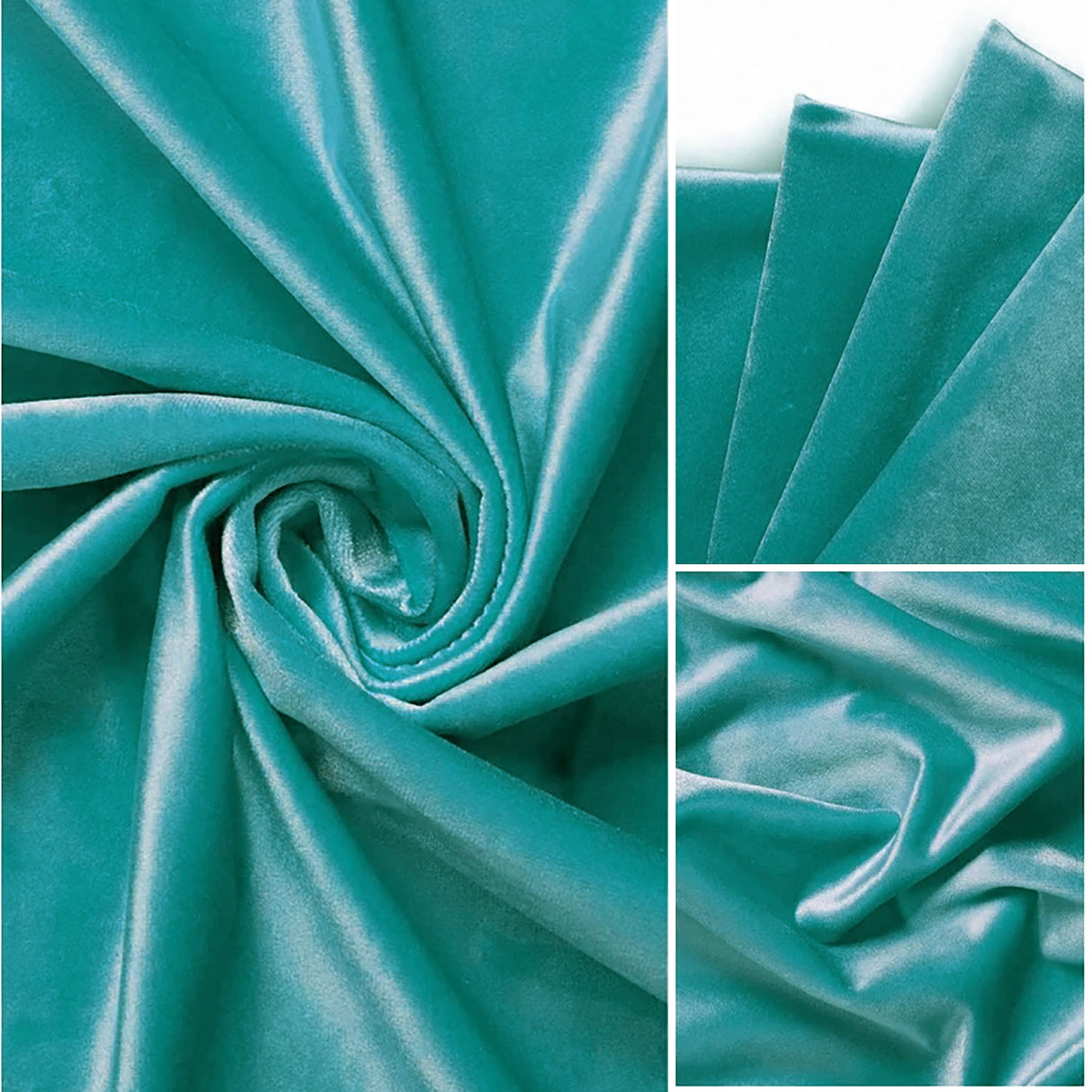 Fort Royal - Rod Pocket Velvet Curtain (Turquoise)