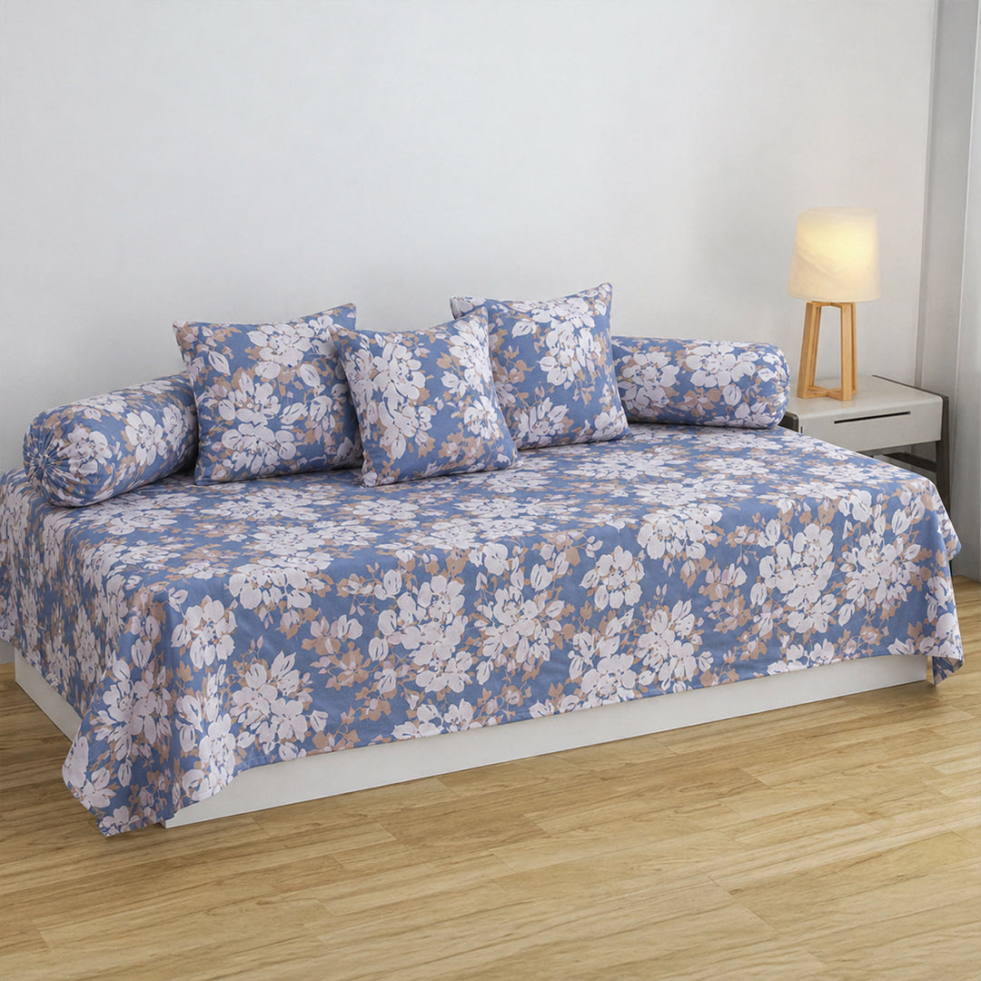 Blossom Haze Multicolor Diwan Cover Set