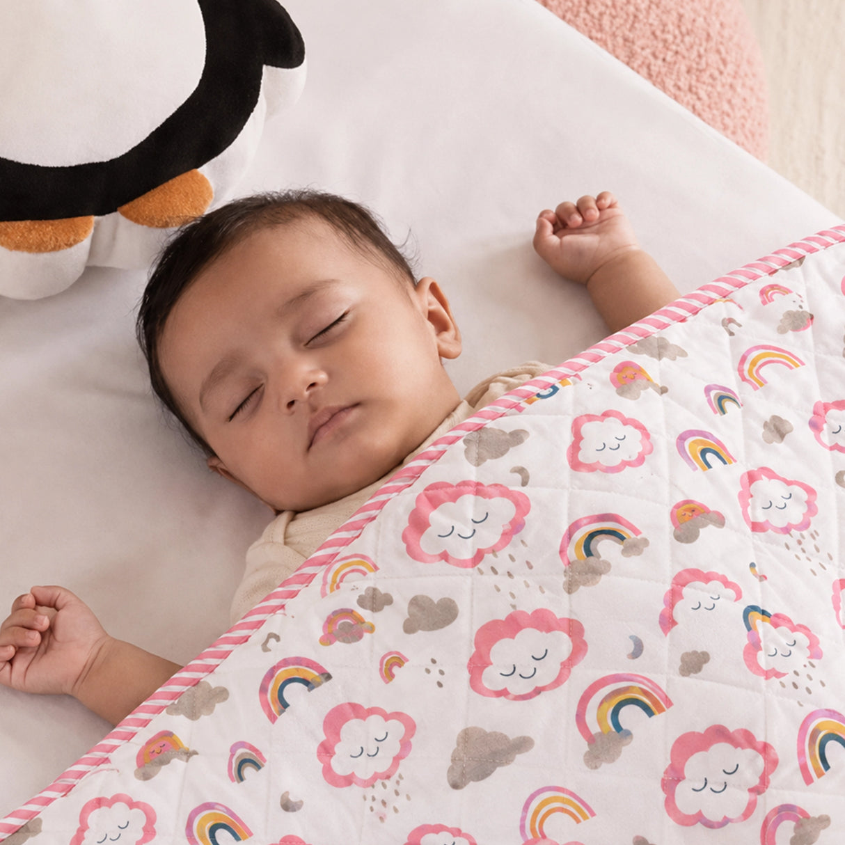 Baby Pink Cloudnine - Printed Baby Blanket