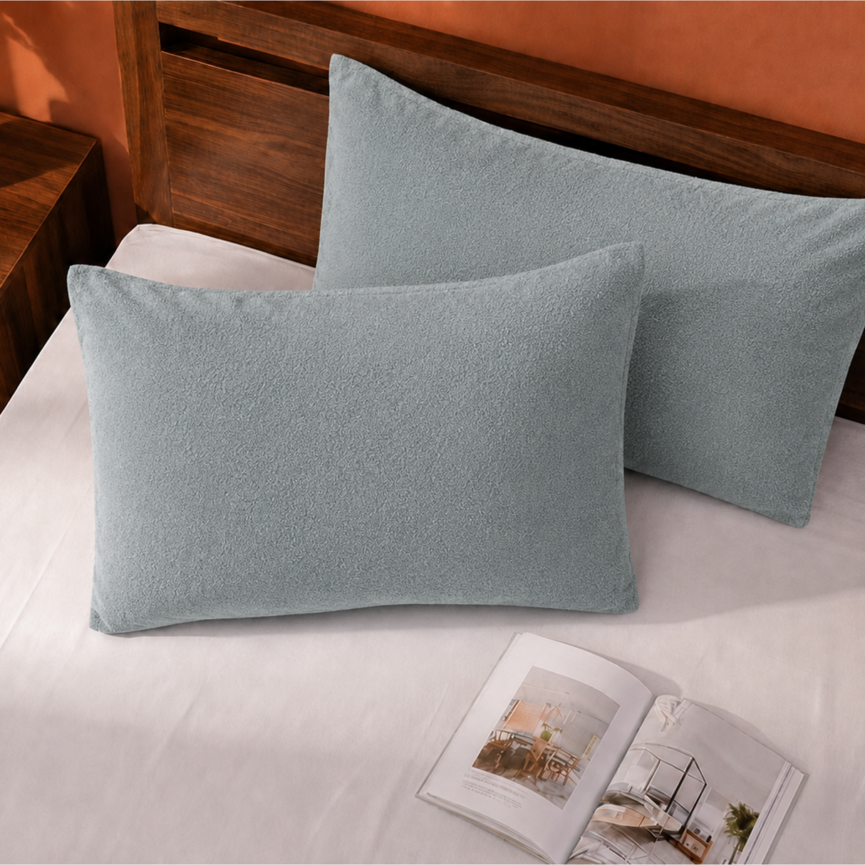 Terry Cotton Pillow Protector – Soft, Absorbent & Easy-Care Pillow Cover