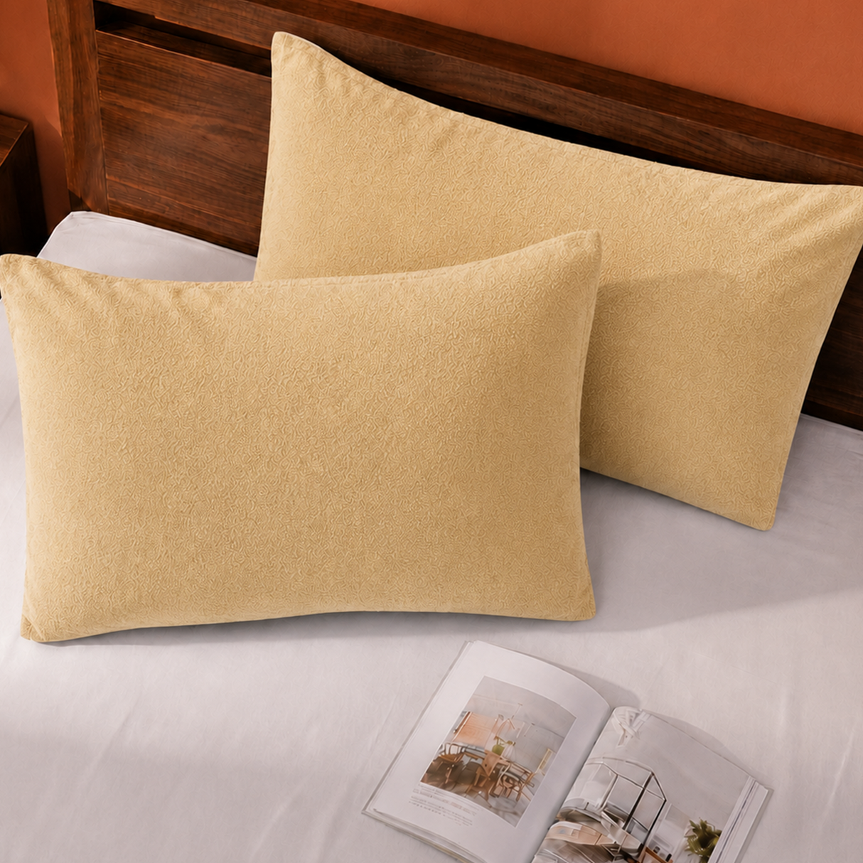 Terry Cotton Pillow Protector – Soft, Absorbent & Easy-Care Pillow Cover