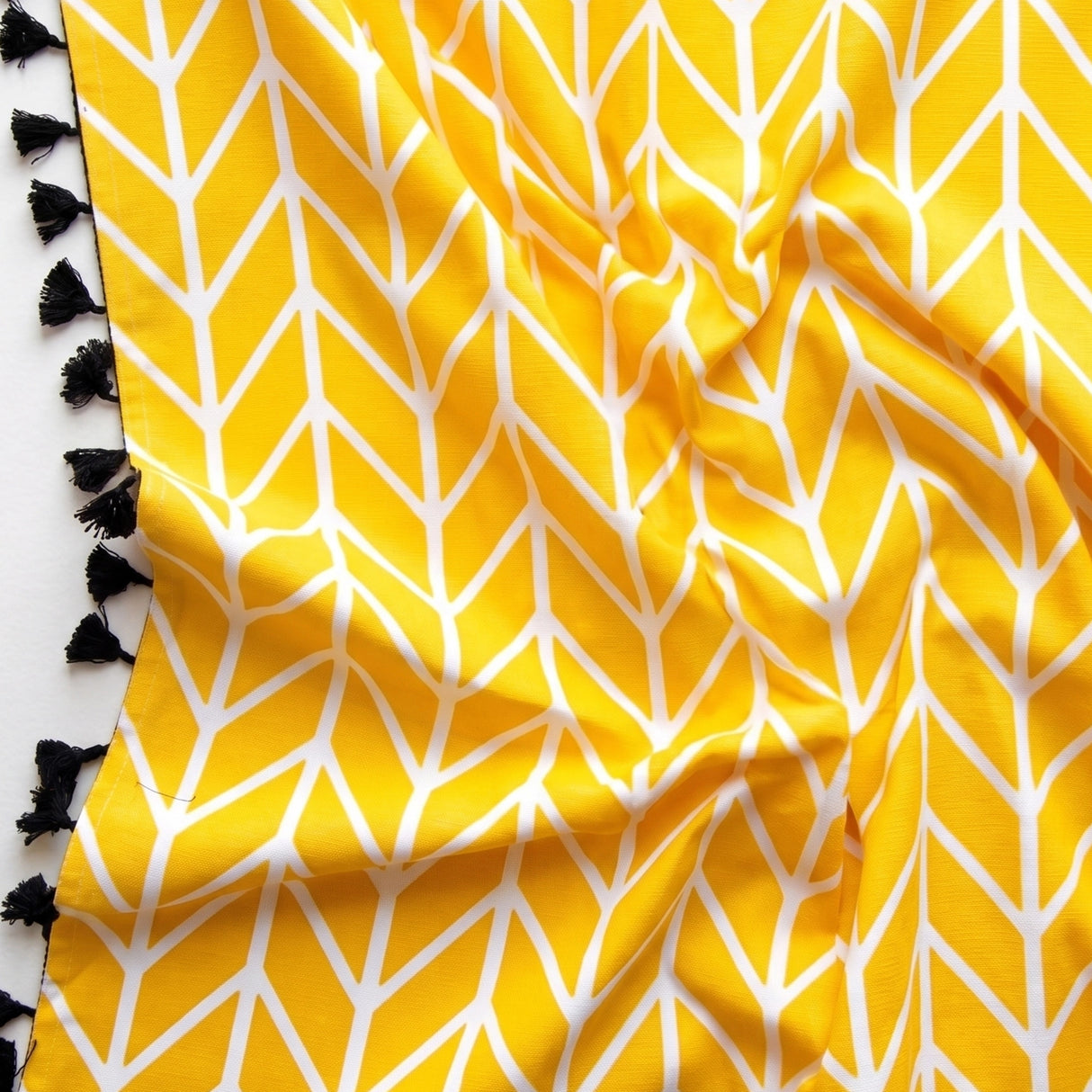 Imprimer Handpicked Aztec - Printed Semi Blackout Eyelet Curtain (Yellow)