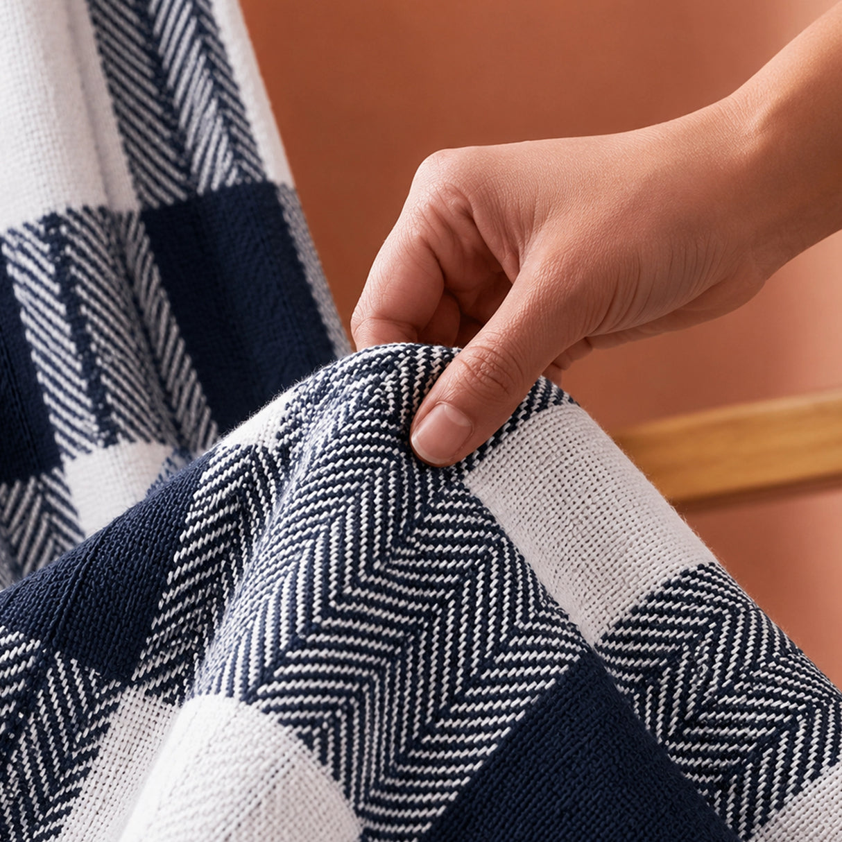 Breton Blue Harlequin - Plaid Woven Throw