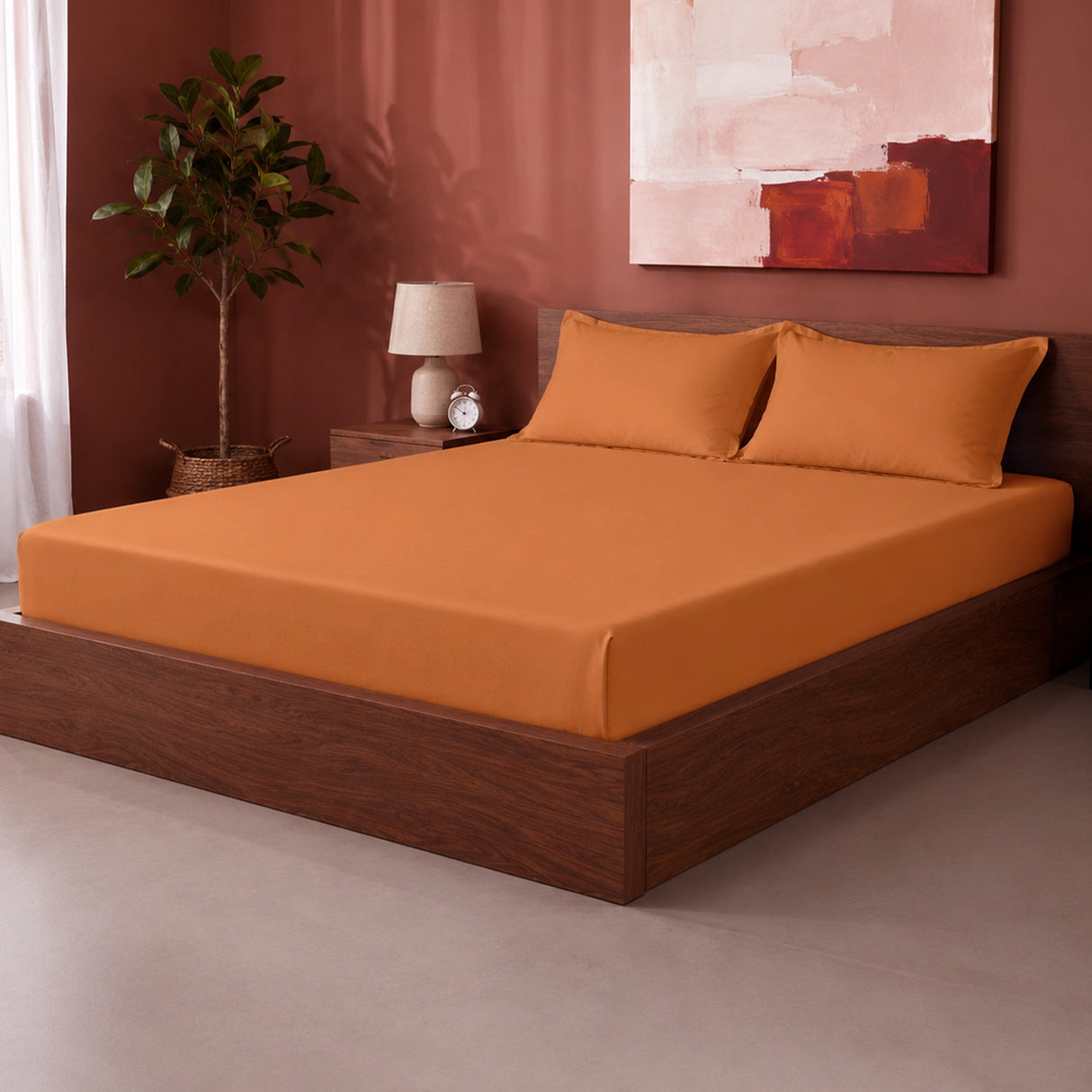 Fort Sublime - Solid Fitted Bedsheet (Taupe)
