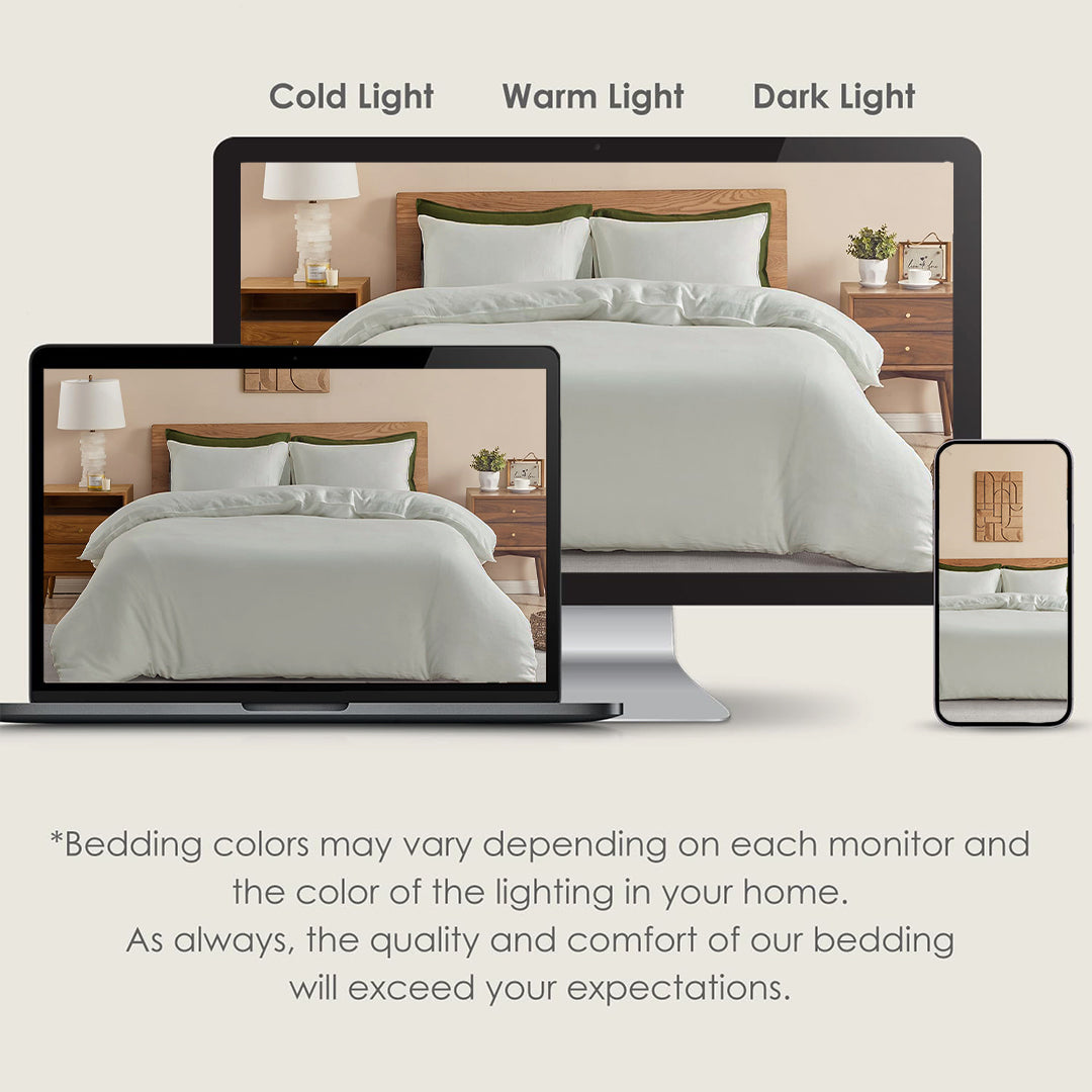 Fort Mellow - Solid Duvet Cover (Light Grey)