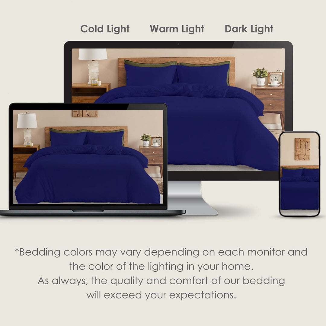 Fort Mellow - Solid Duvet Cover (Navy Blue)