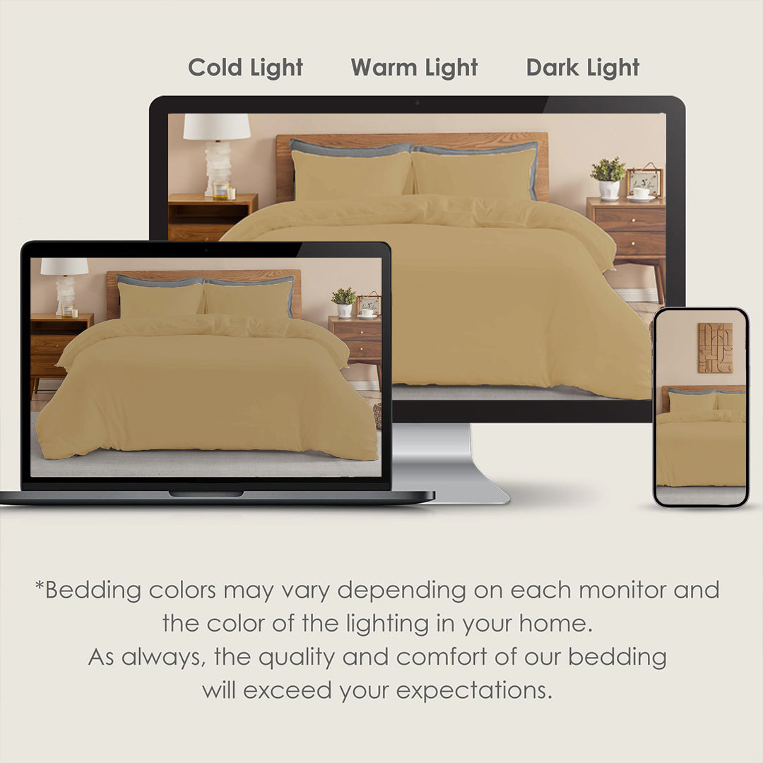 Fort Mellow - Solid Duvet Cover (Taupe)