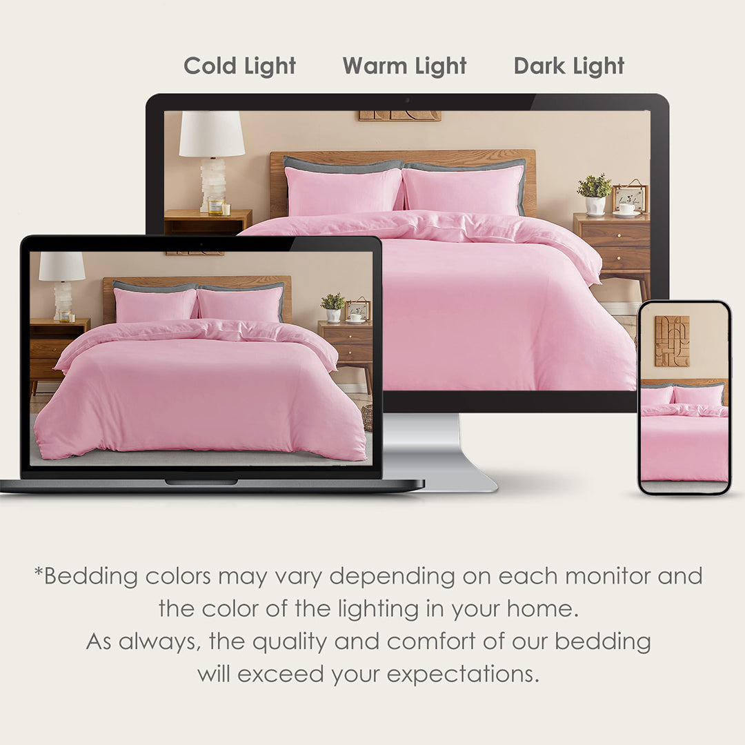 Fort Mellow - Solid Duvet Cover (Pink)
