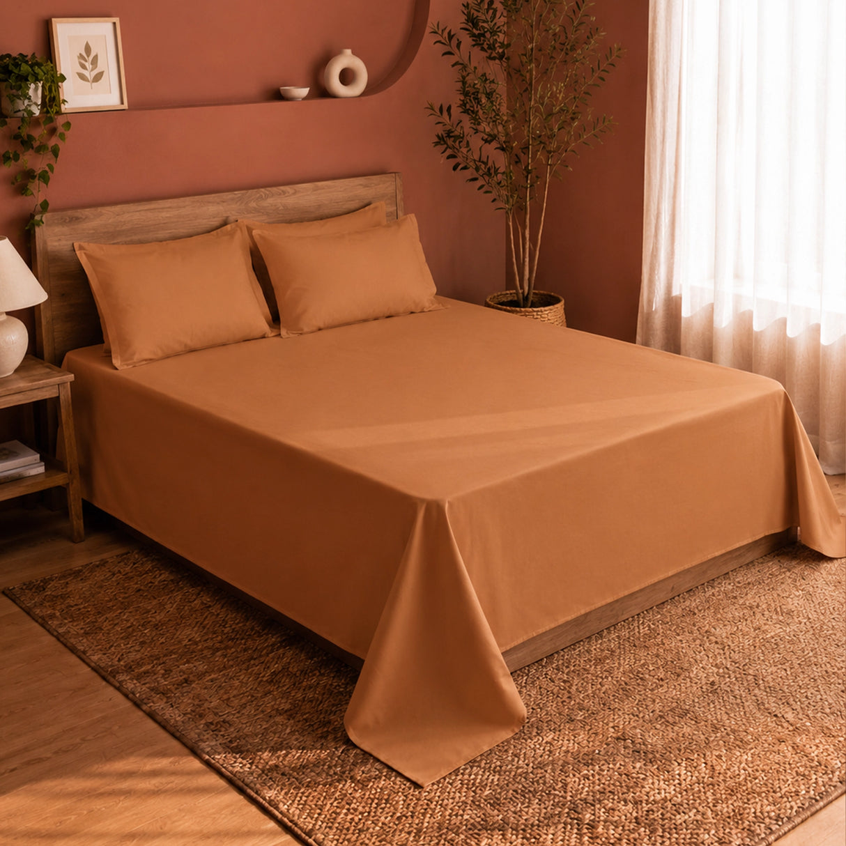 Fort Nightingale - Solid Bedsheet (Taupe)