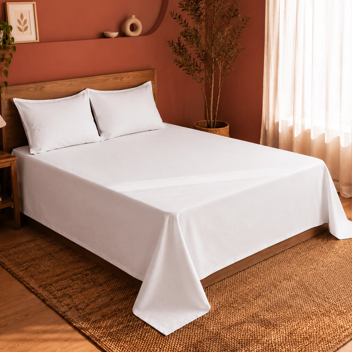 Fort Nightingale - Solid Bedsheet (White)