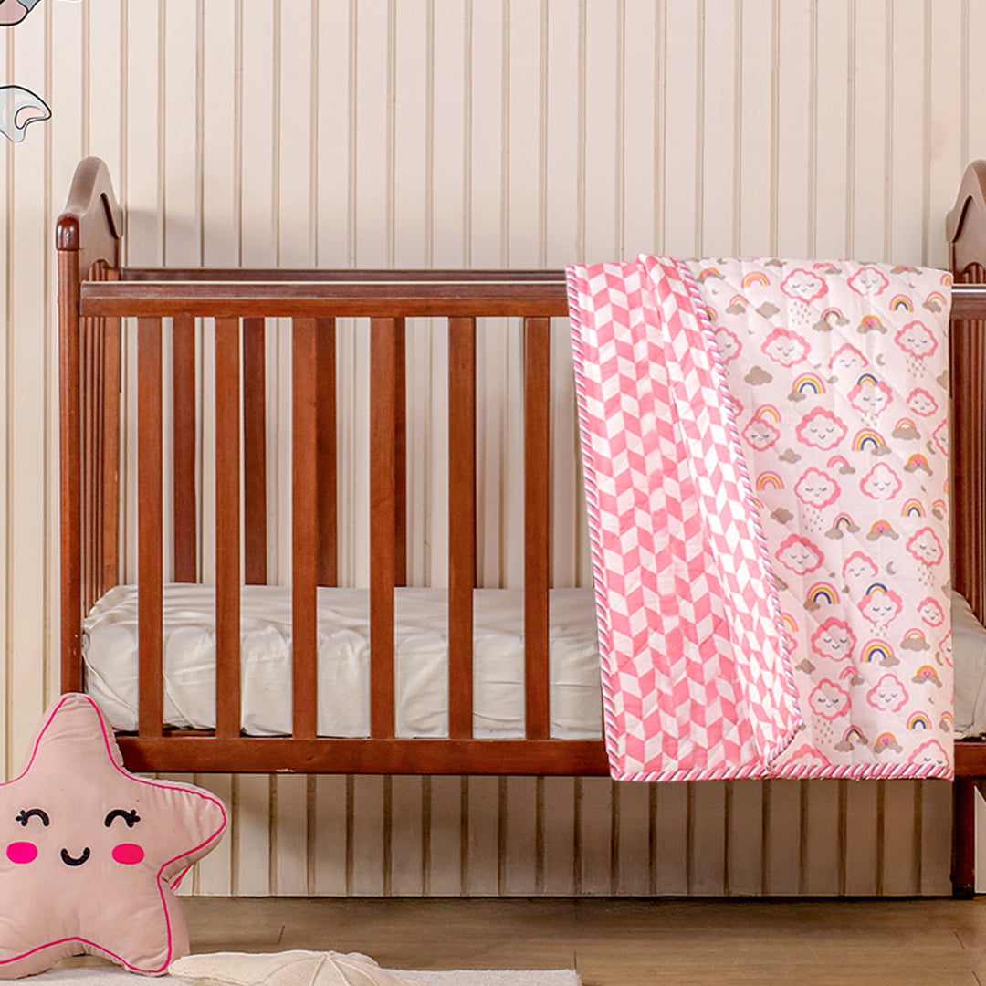 Baby Pink Cloudnine - Printed Baby Blanket