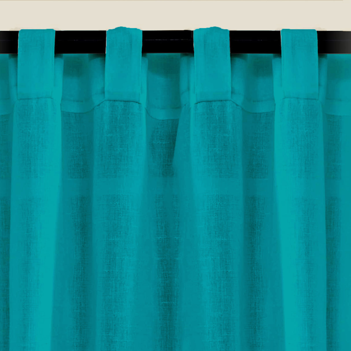 Fort Absolute - Back Tab Solid Sheer Curtain (Blue)