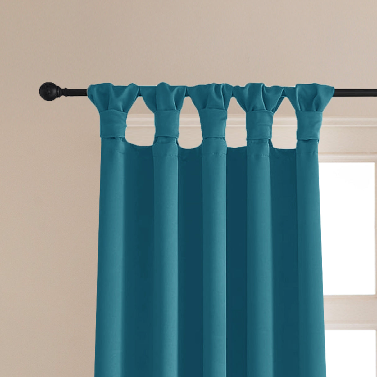 Fort Essential - Twist Tap Top Solid Blackout Curtain (Blue)