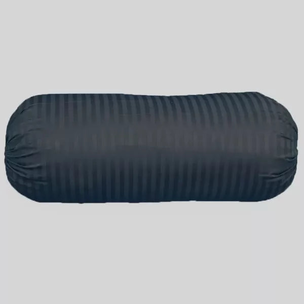 Breton Slumber - Satin Stripe Bolster Cover (Dark Blue)