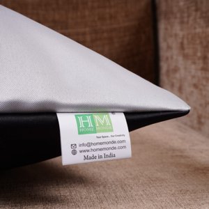 Double Color Pattern Cushion Cover (Black & White)