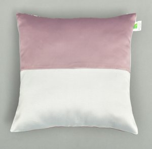 Double Color Pattern Cushion Cover (White & Lavender)