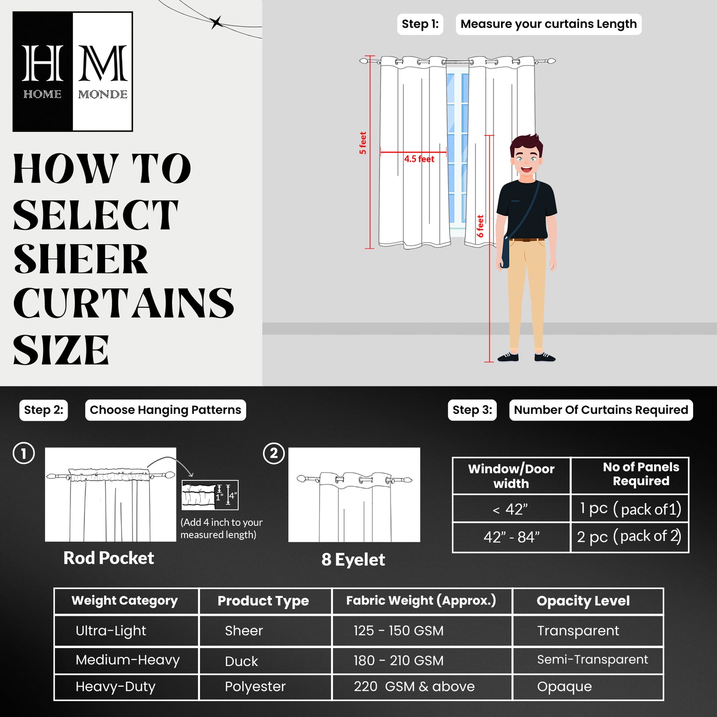 Fort Handpicked Breeze - Rod Pocket White Sheer Curtain