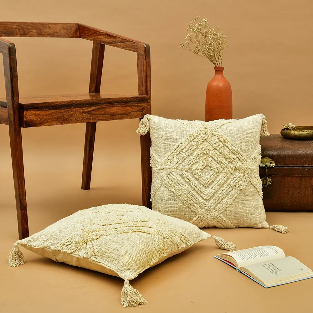 Featherfield Grid - Tufted Cushion Cover