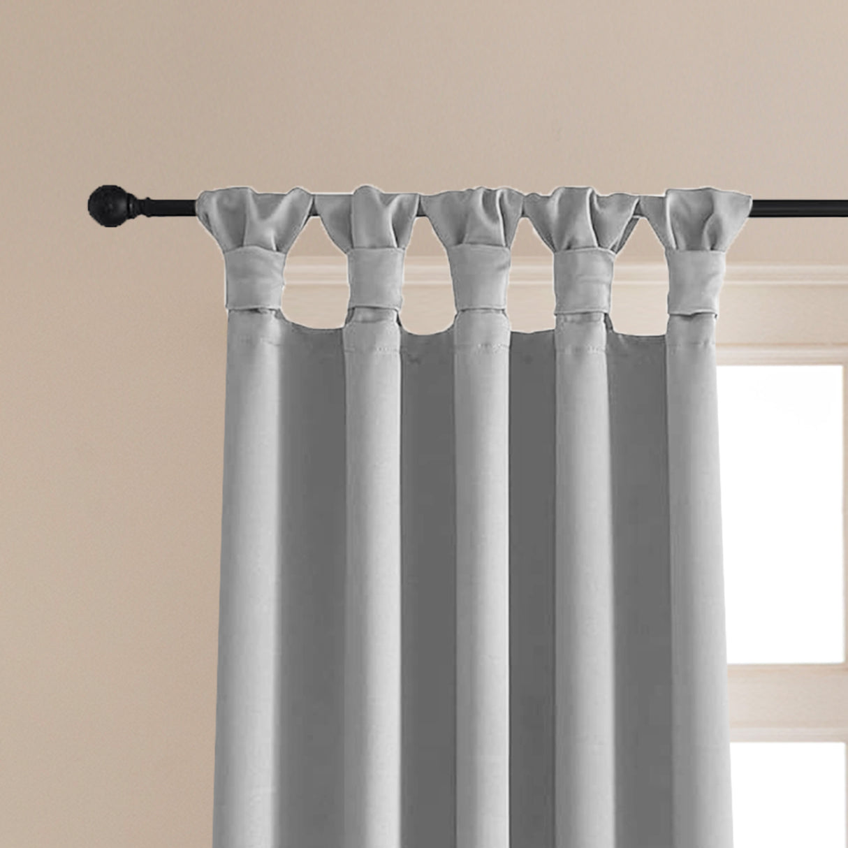 Fort Essential - Twist Tap Top Blackout Curtain (Greyish White)