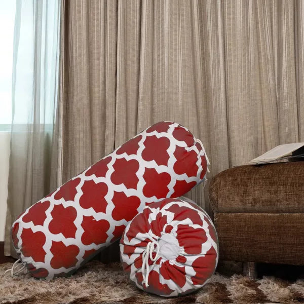 Imprimer Quatrefoil - Printed Bolster Cover (Rust)