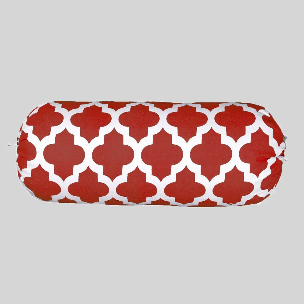 Imprimer Quatrefoil - Printed Bolster Cover (Rust)