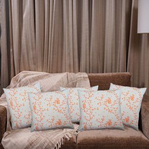Imprimer Cage - Printed Cushion Cover (Orange)