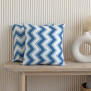 Imprimer Ikat - Printed Cushion Cover (Aqua Blue)